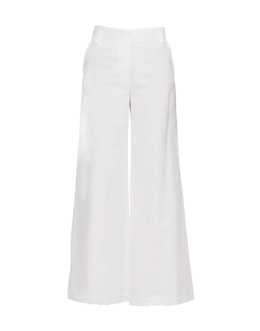 ALBERTO BIANI Pantaloni Ampi in Cotone Bianco
