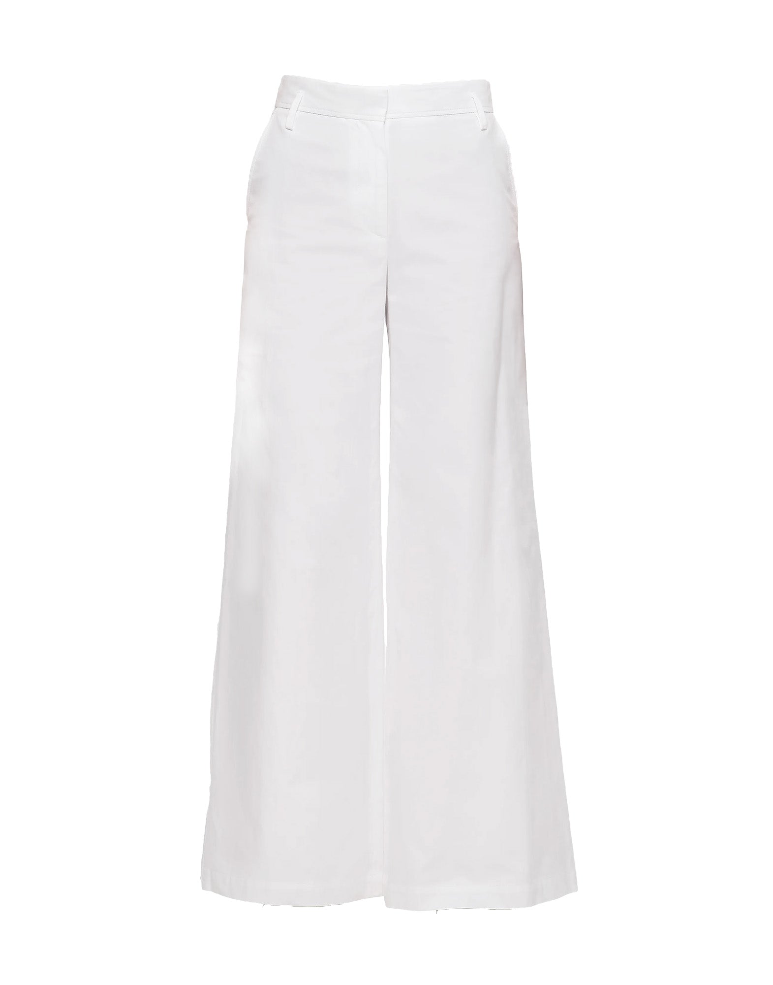 ALBERTO BIANI Pantaloni Ampi in Cotone Bianco