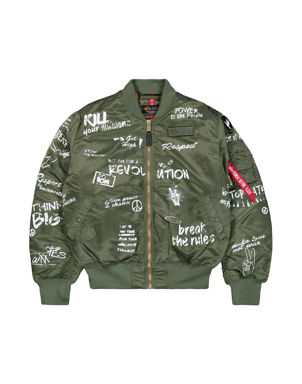 ALPHA INDUSTRIES Giacca Bomber MA-1 Peace