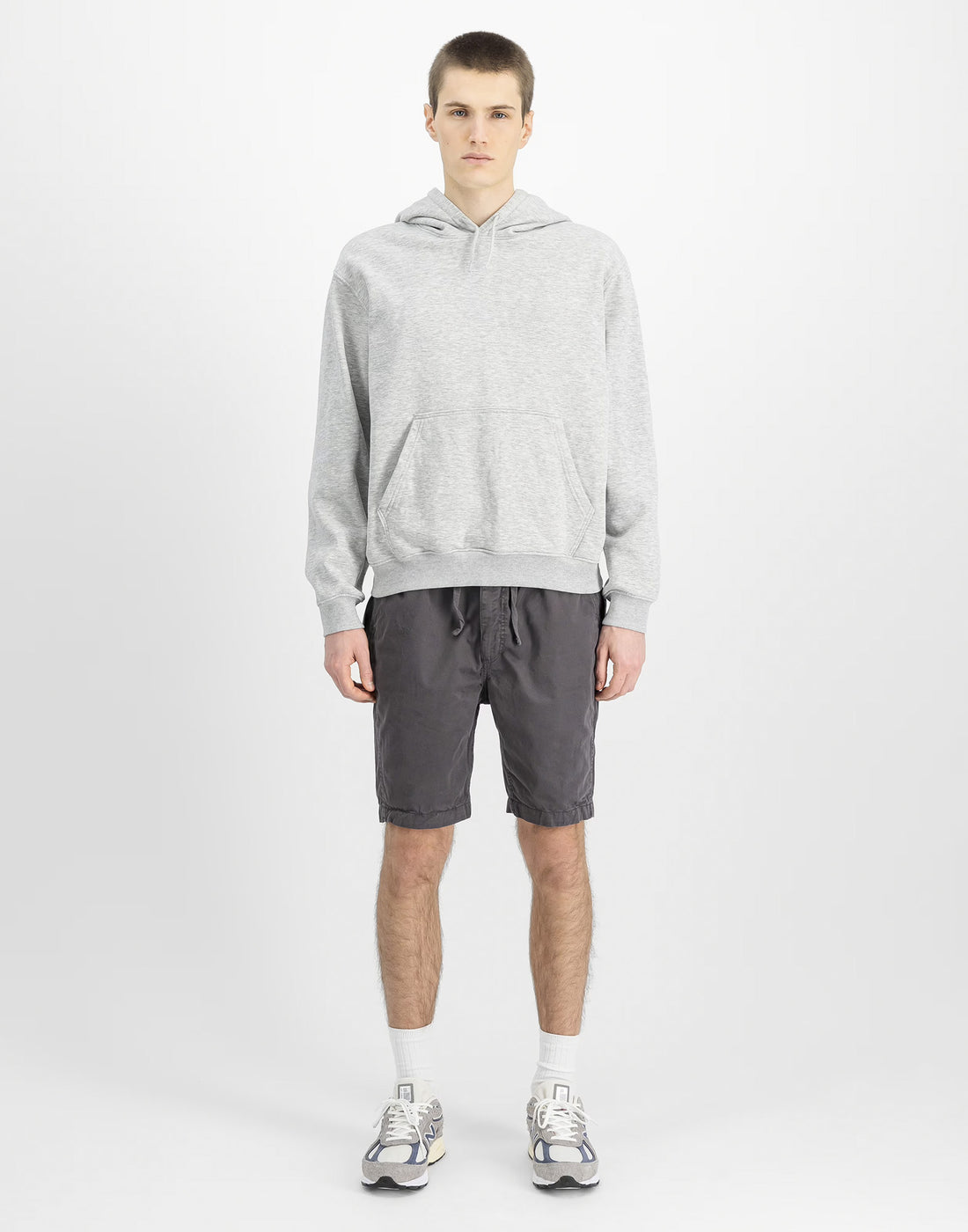 ALPHA INDUSTRIES Bermuda in Twill di Cotone Vintage Grey