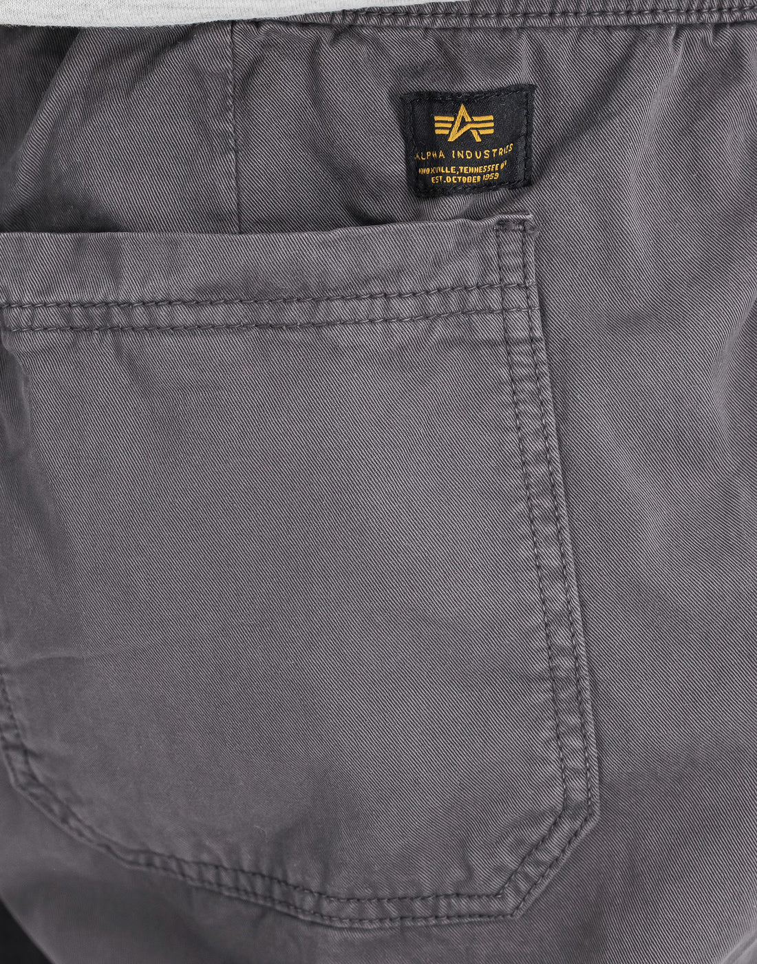 ALPHA INDUSTRIES Bermuda in Twill di Cotone Vintage Grey