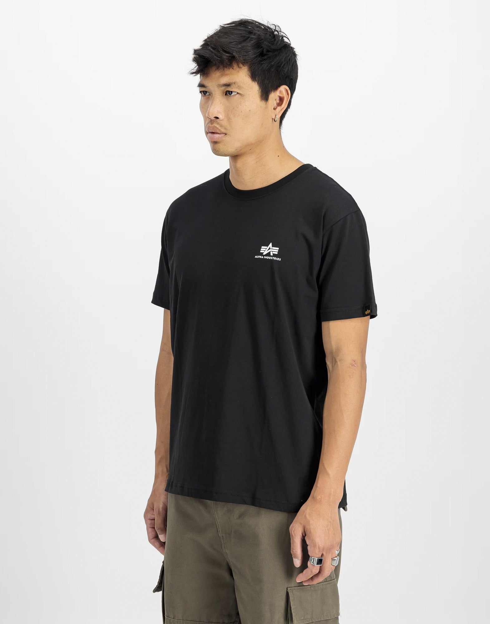 ALPHA INDUSTRIES Basic Small Logo T-Shirt Black