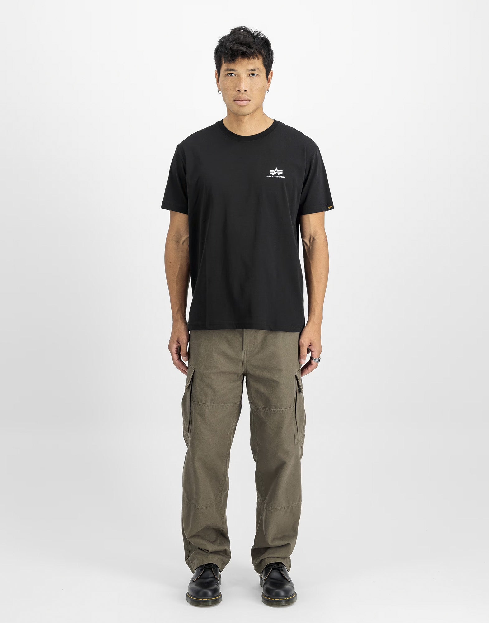 ALPHA INDUSTRIES Basic Small Logo T-Shirt Black