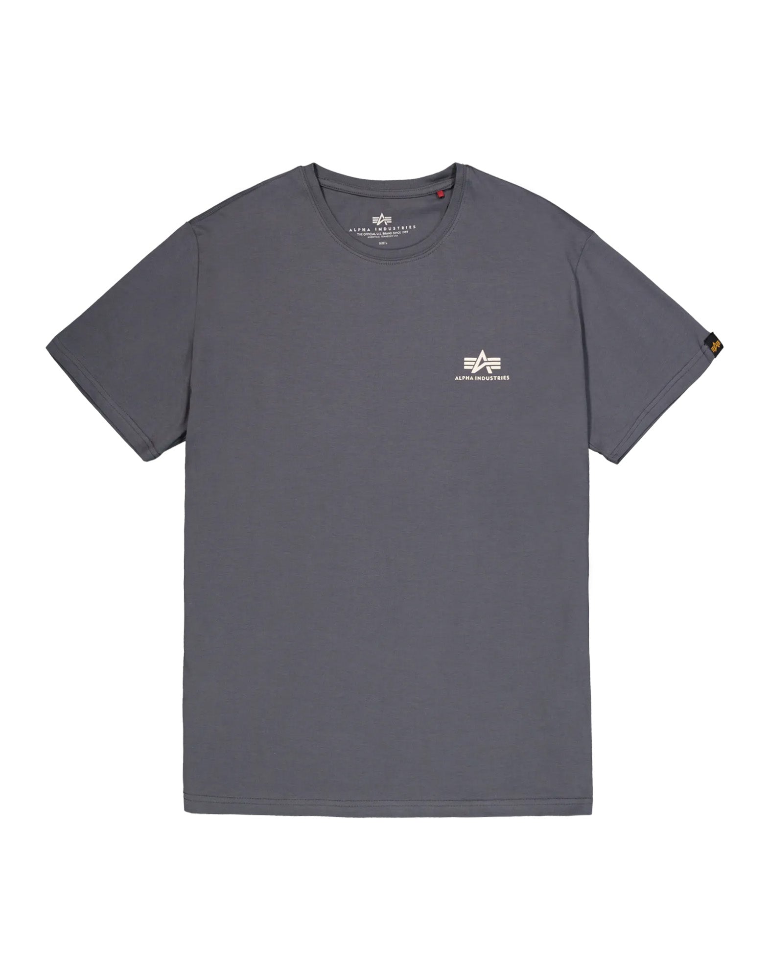 ALPHA INDUSTRIES Basic Small Logo T-Shirt GreyBlack