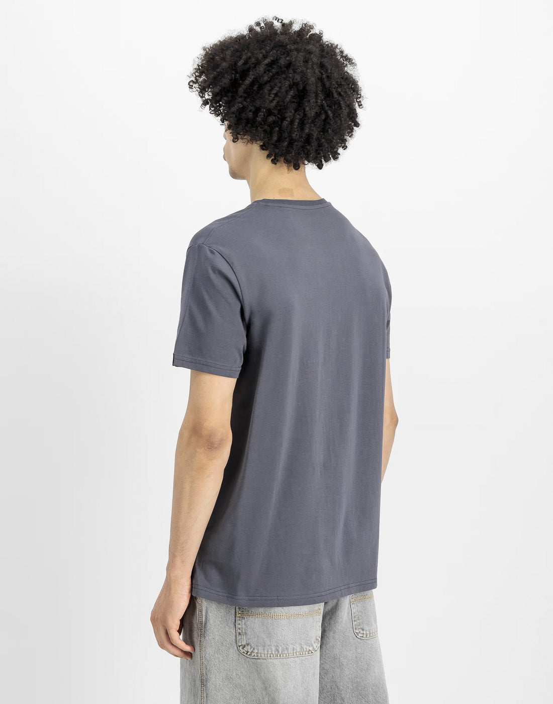ALPHA INDUSTRIES Basic Small Logo T-Shirt GreyBlack