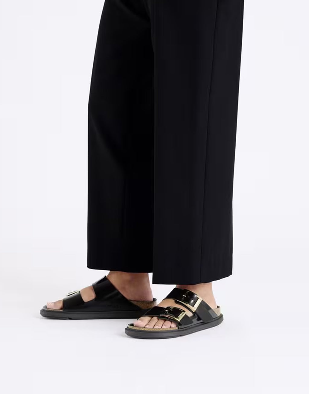 BIRKENSTOCK Arizona Droplet Buckle High Shine Black