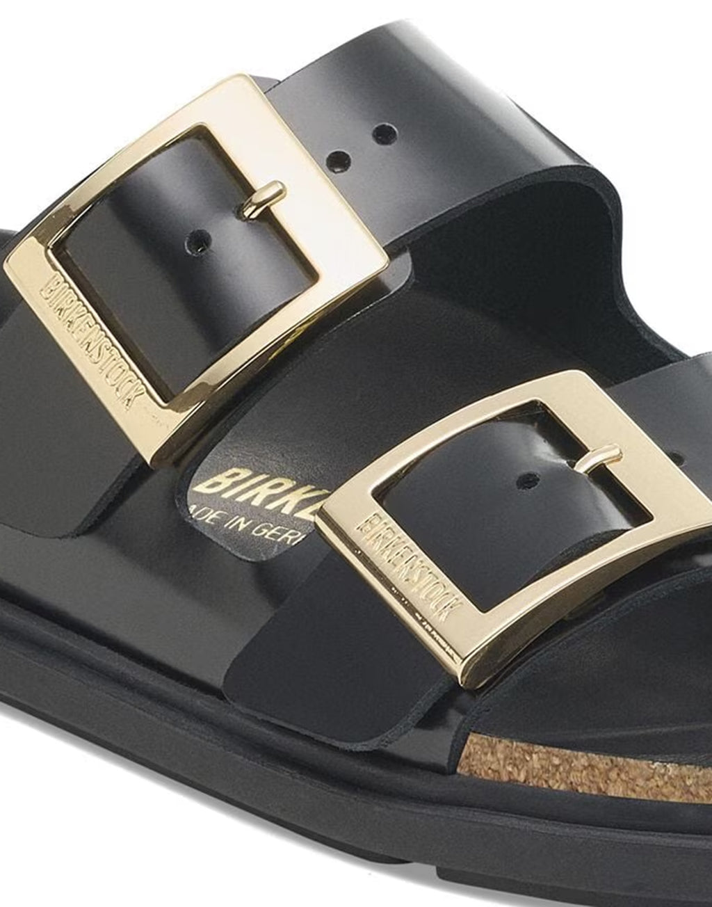BIRKENSTOCK Arizona Droplet Buckle High Shine Black