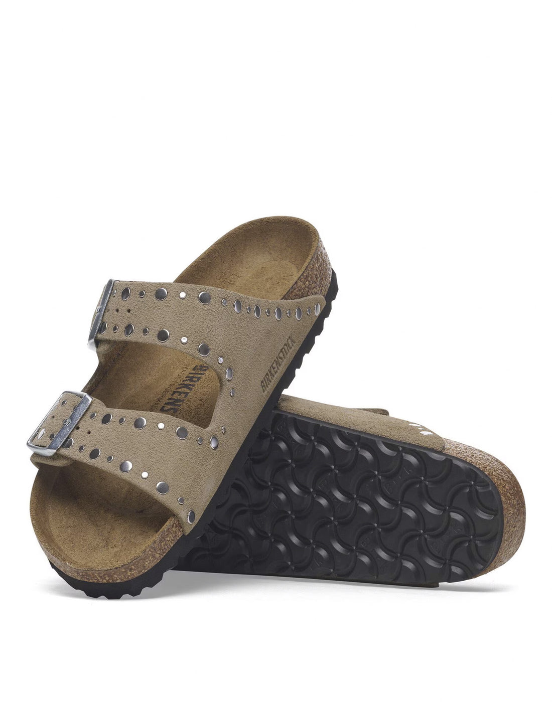 BIRKENSTOCK Arizona Rivet in Pelle Scamosciata Taupe
