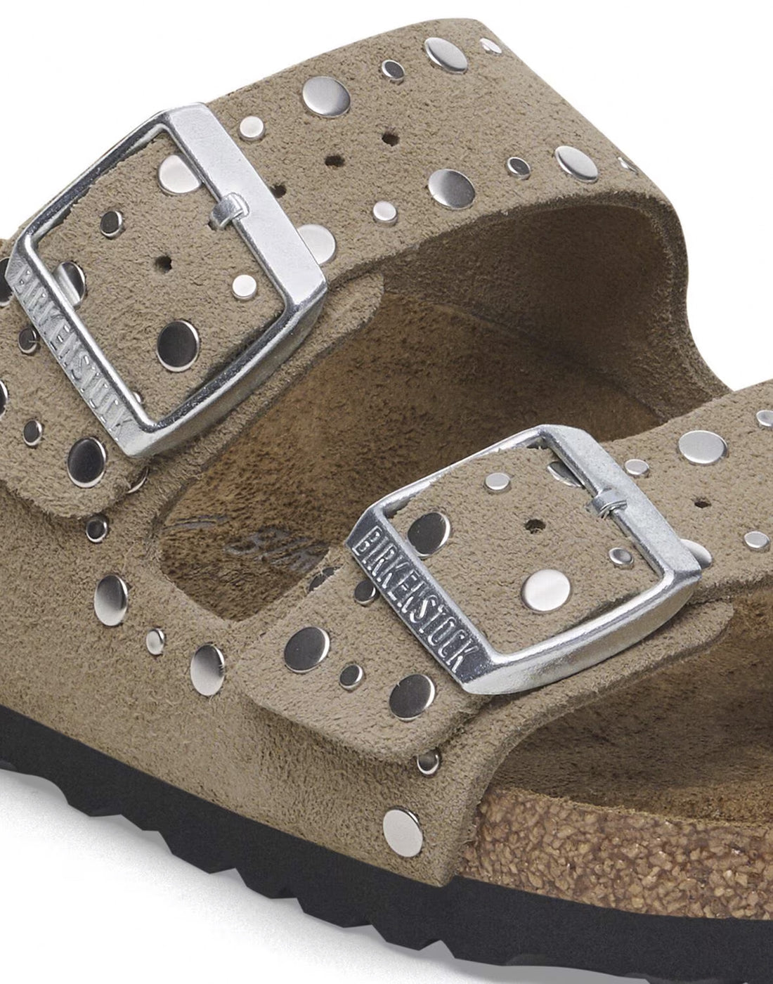 BIRKENSTOCK Arizona Rivet in Pelle Scamosciata Taupe