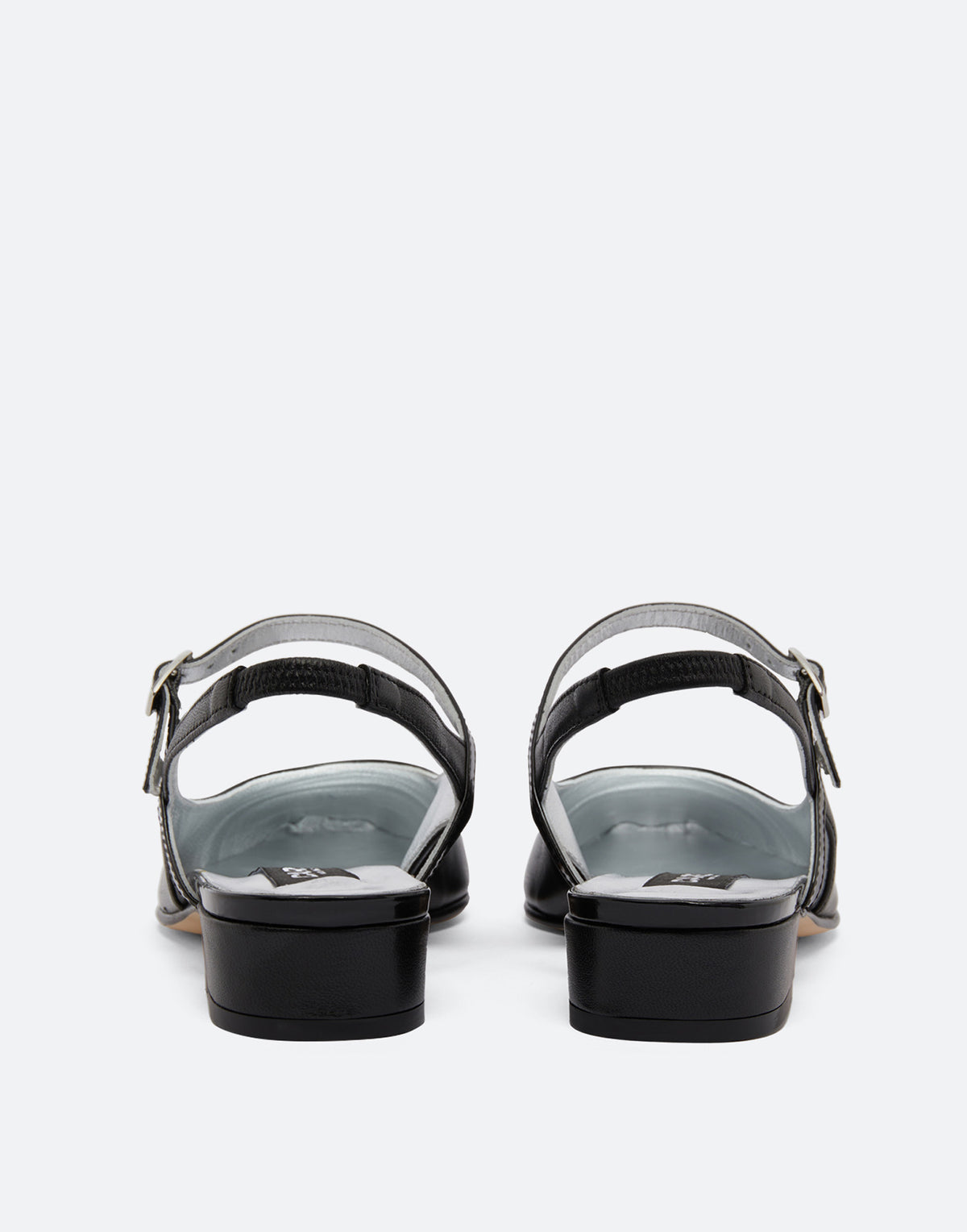 CAREL Slingback Oceano in Pelle Nera e Vernice Nera