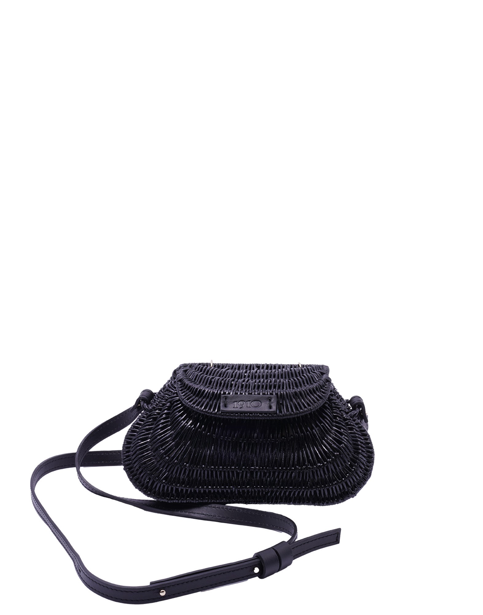 CATARZI Borsa Baguette Nasso in Vimini Nero