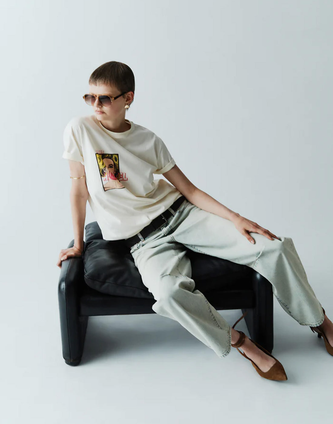 CIRCUS HOTEL T-shirt Slim con Stampa Fumetto