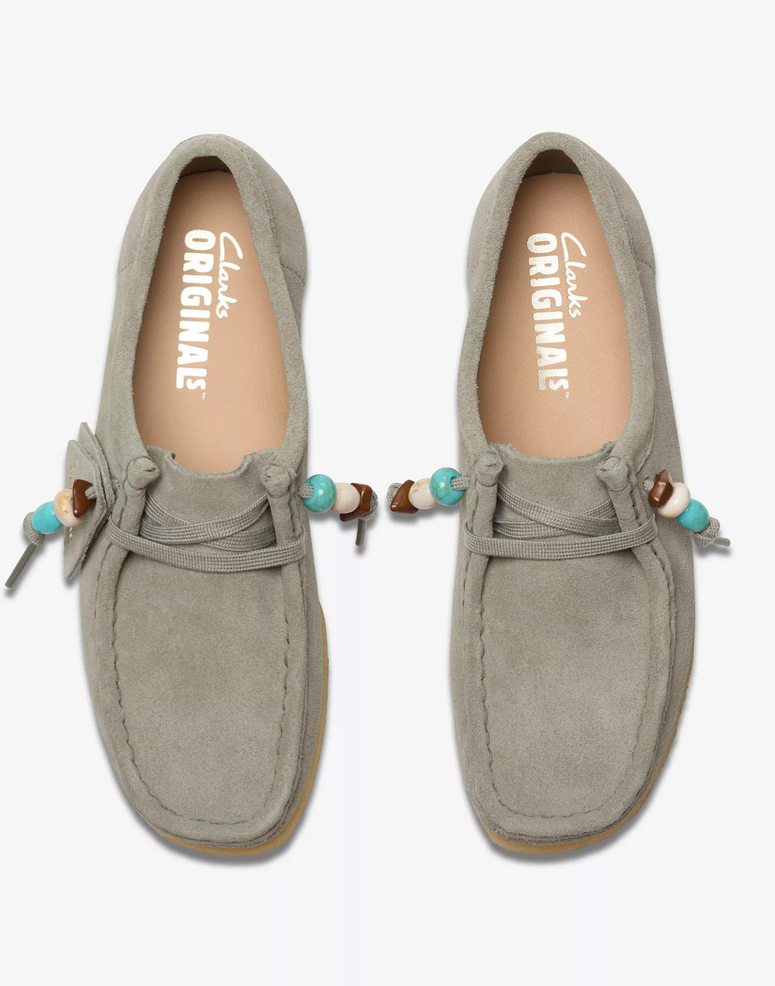 CLARKS Polacchine Wallabee in Pelle Scamosciata Salvia