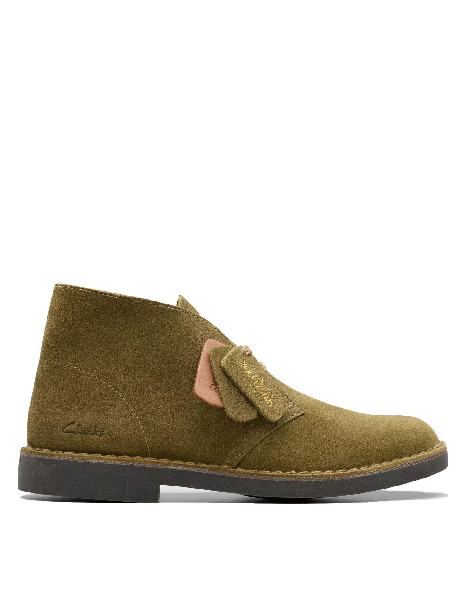 CLARKS Polacchine Desert Boot Evo in Camoscio Verde Oliva