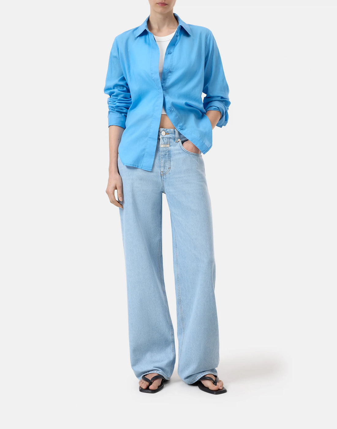 CLOSED Camicia in Cotone Leggero Cornflower Blue