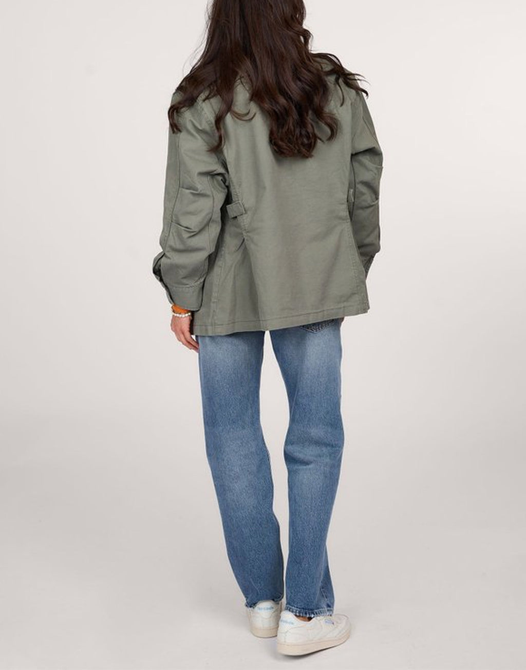 CLOSED Giacca Field Jacket in Cotone Biologico Verde Sbiadito