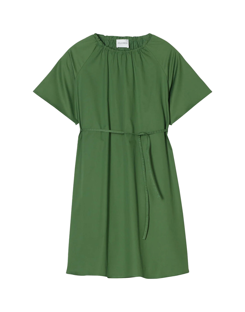 CLOSED Abito in Popeline di Cotone Matcha Green