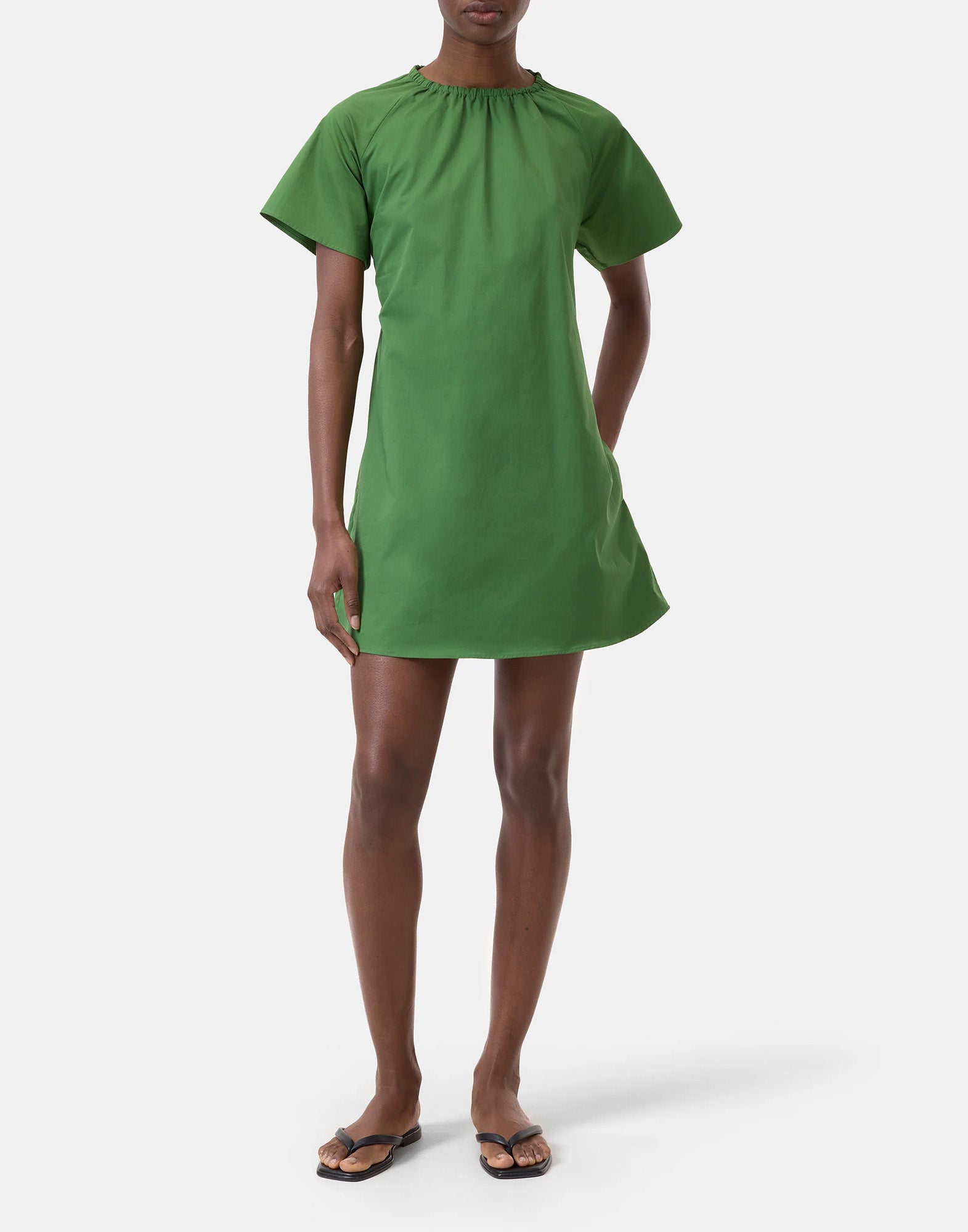 CLOSED Abito in Popeline di Cotone Matcha Green