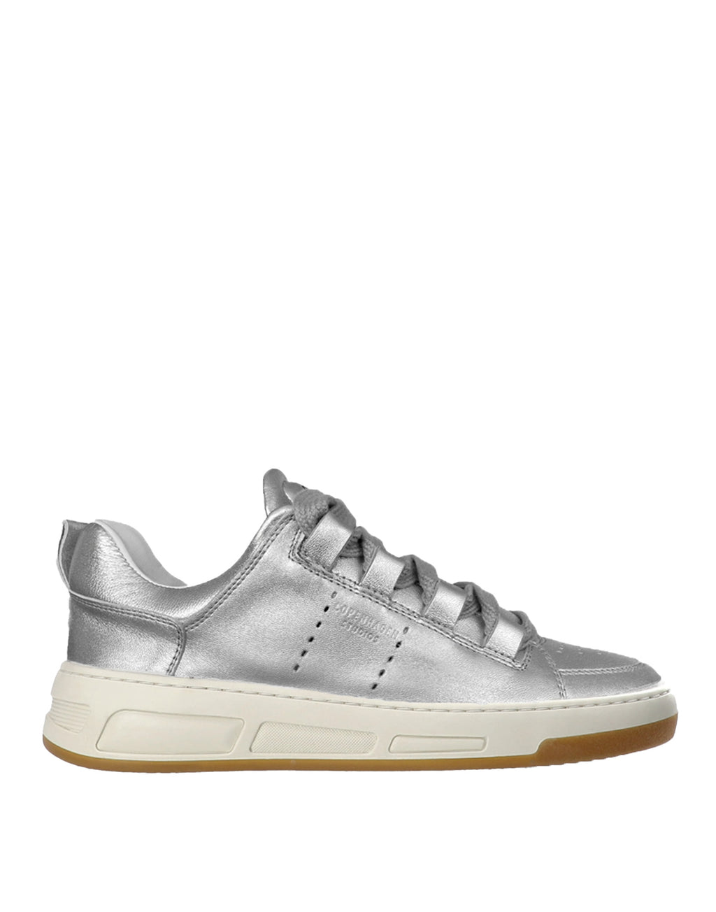 COPENHAGEN Sneakers Low-Top in Pelle Liscia Silver