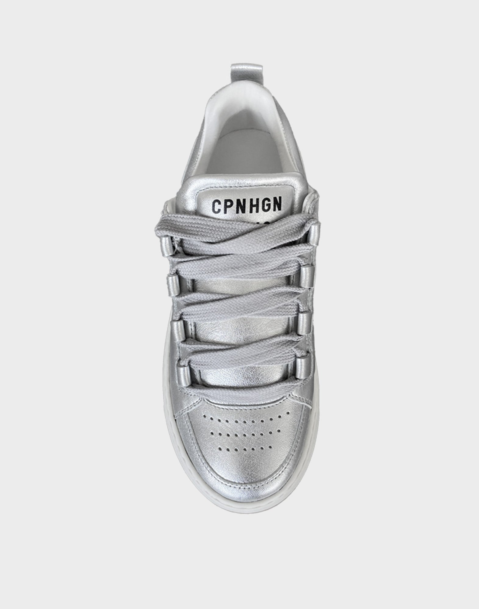 COPENHAGEN Sneakers Low-Top in Pelle Liscia Silver