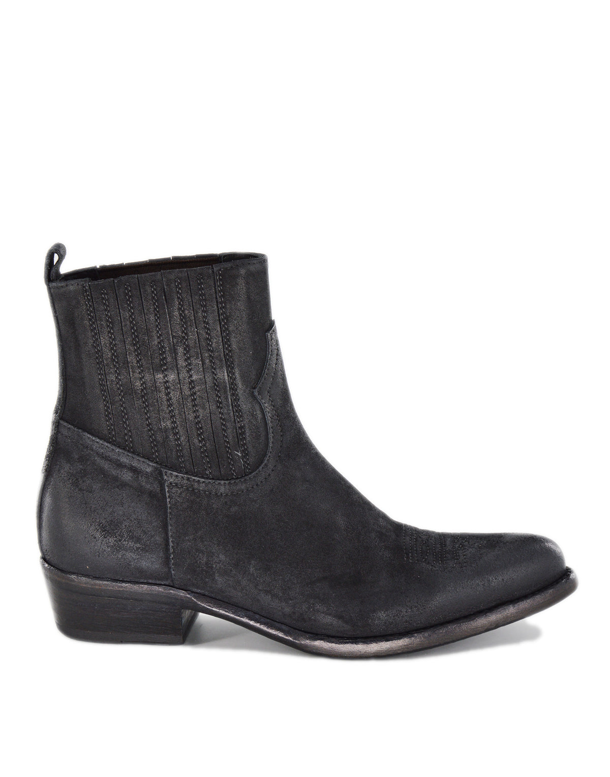 DAMY Bottines Patty en croûte de cuir noires