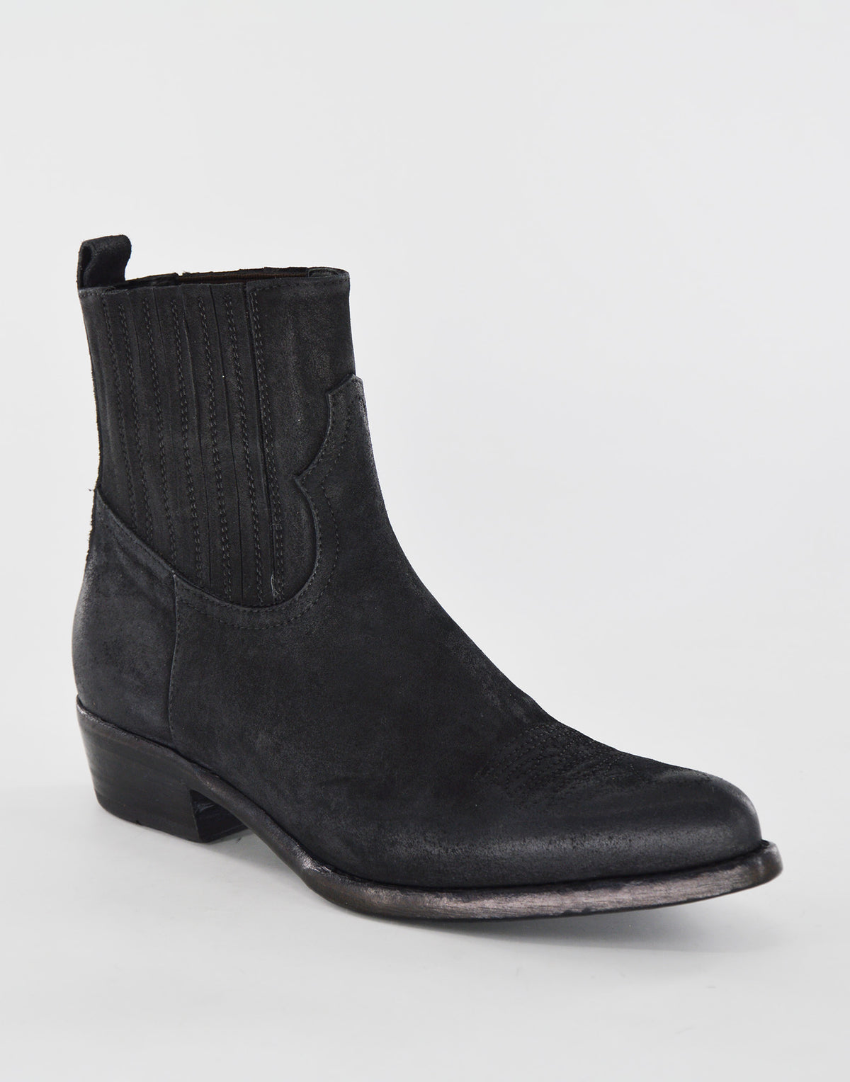 DAMY Bottines Patty en croûte de cuir noires