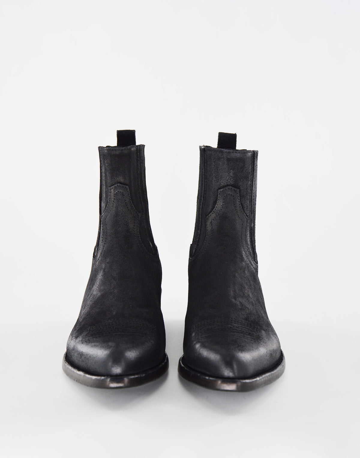 DAMY Bottines Patty en croûte de cuir noires