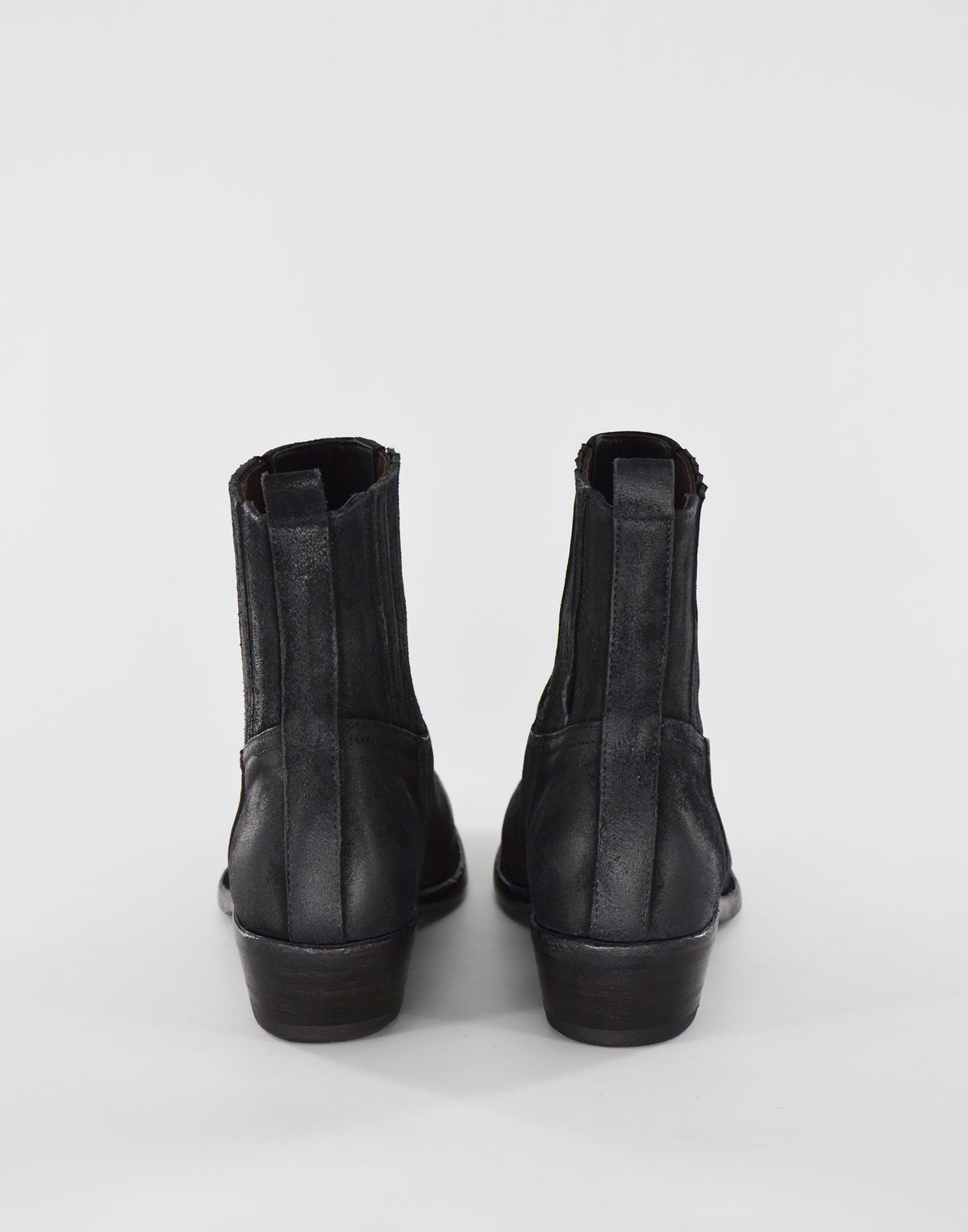 DAMY Bottines Patty en croûte de cuir noires