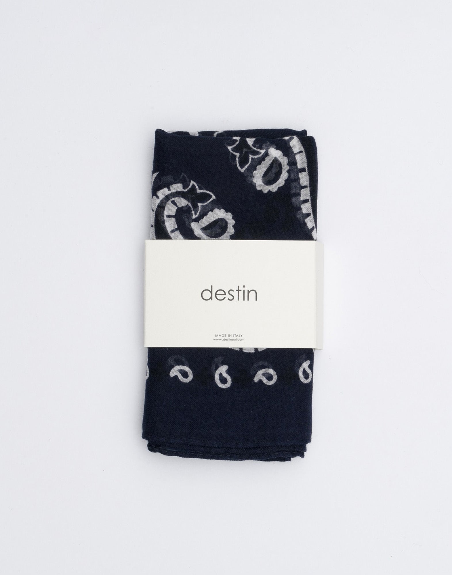 DESTIN Bandana Piccola in Cotone Navy