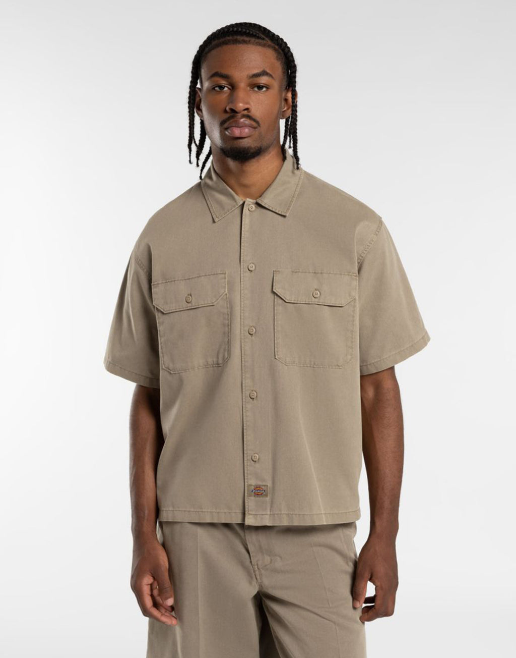 DICKIES Camicia Unionville Maniche Corte Sabbia