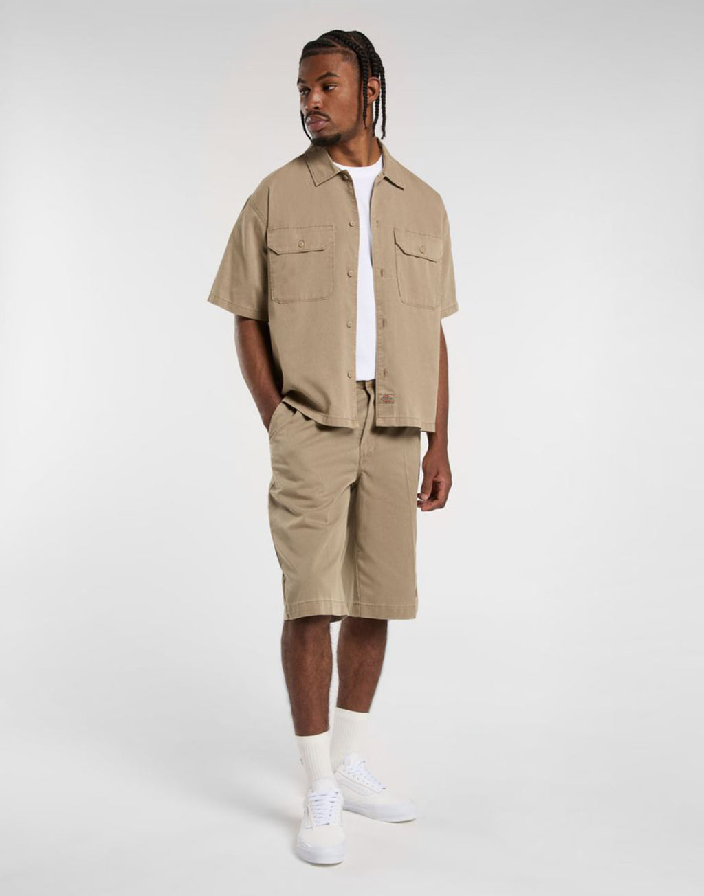 DICKIES Camicia Unionville Maniche Corte Sabbia