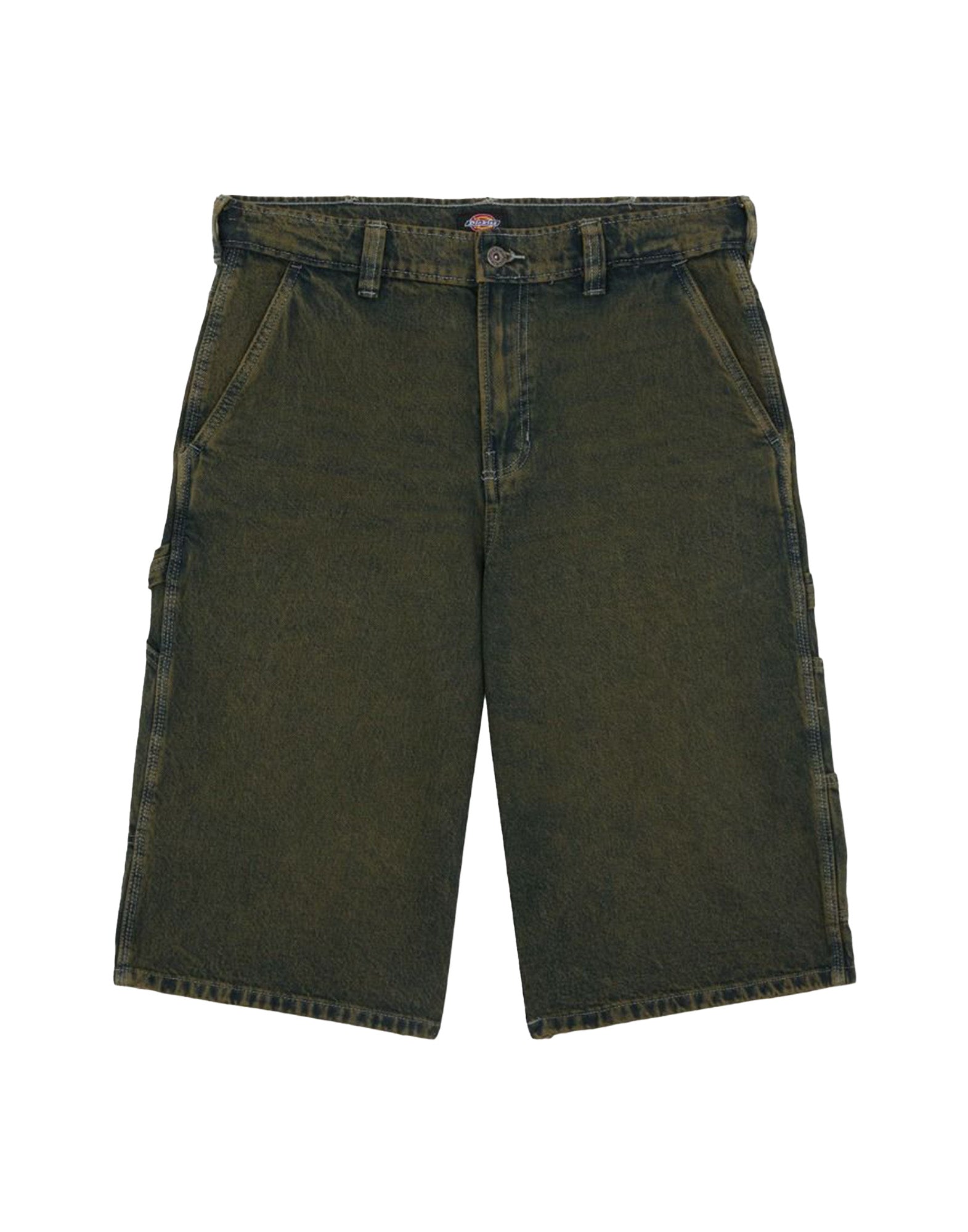 DICKIES Shorts Loose Denim Painter Green Tone Fade