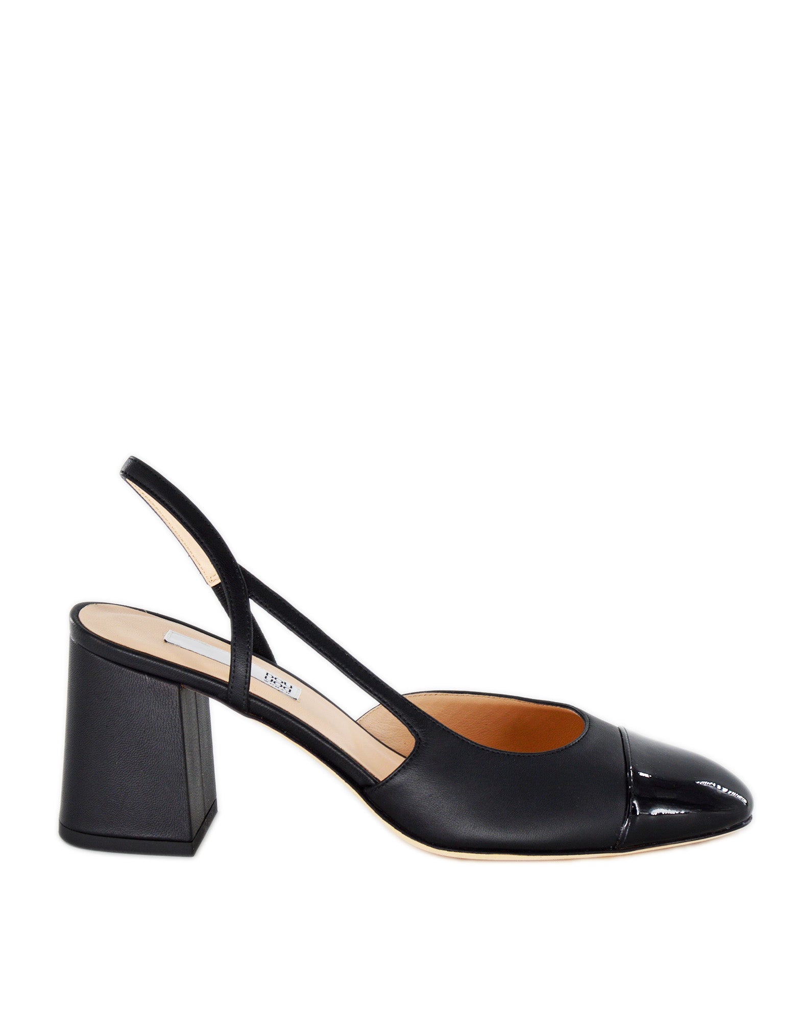 DOUUOD Chanel in Nappa con Punta in Vernice Neri