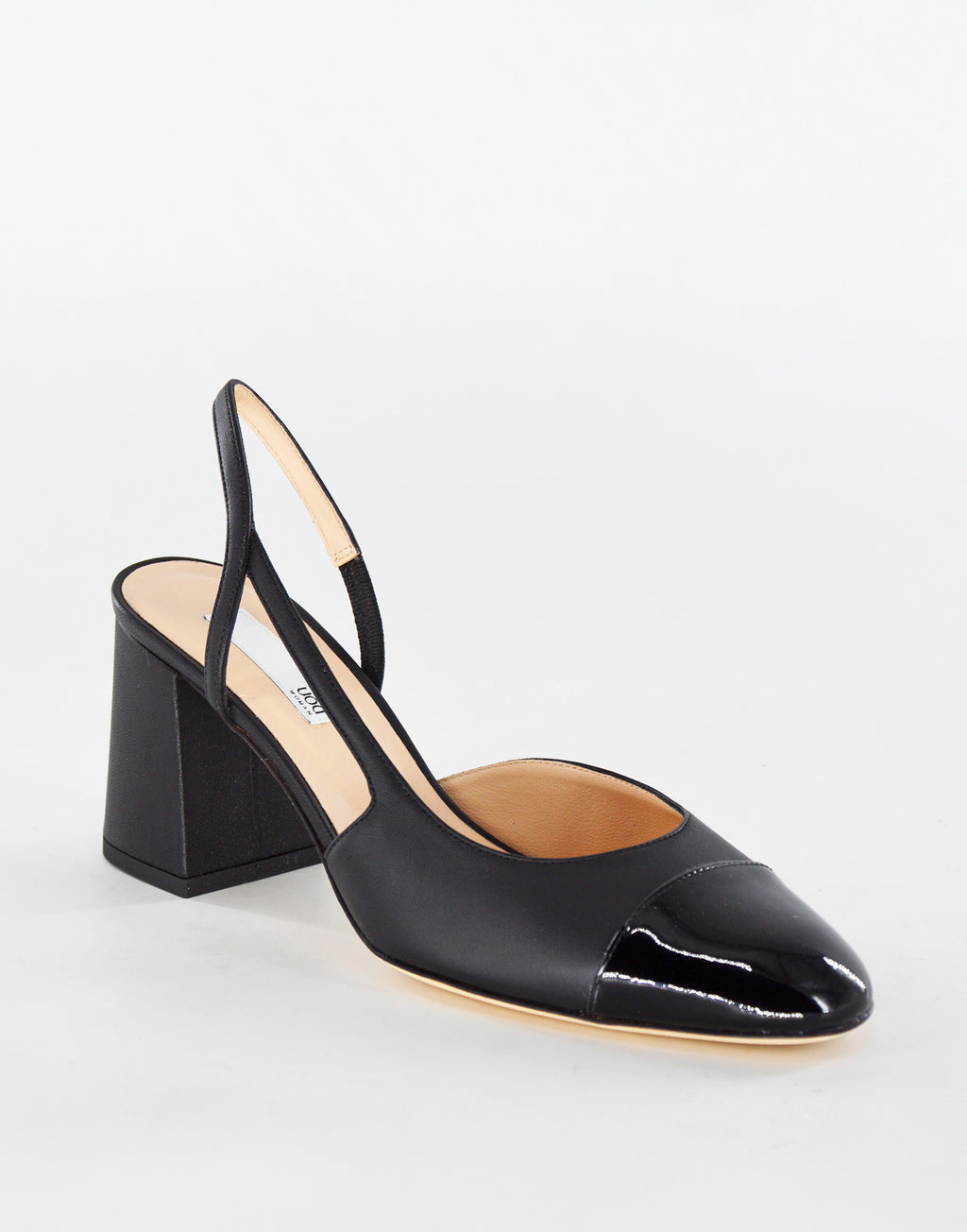 DOUUOD Chanel in Nappa con Punta in Vernice Neri