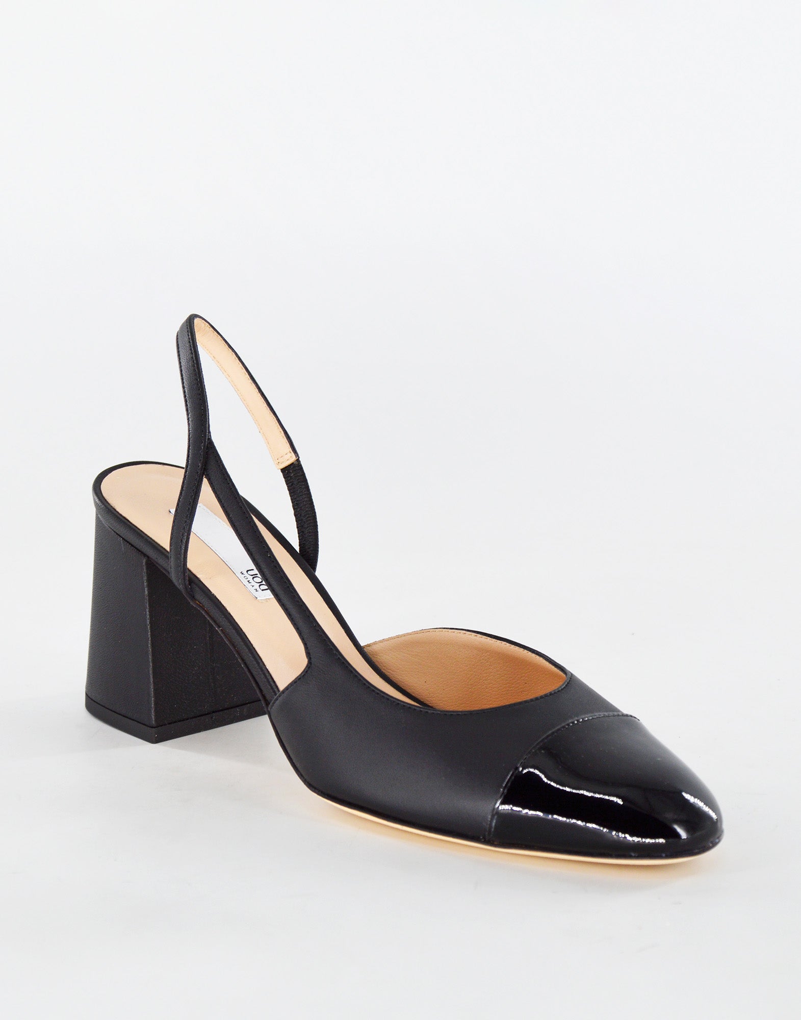DOUUOD Chanel in Nappa con Punta in Vernice Neri