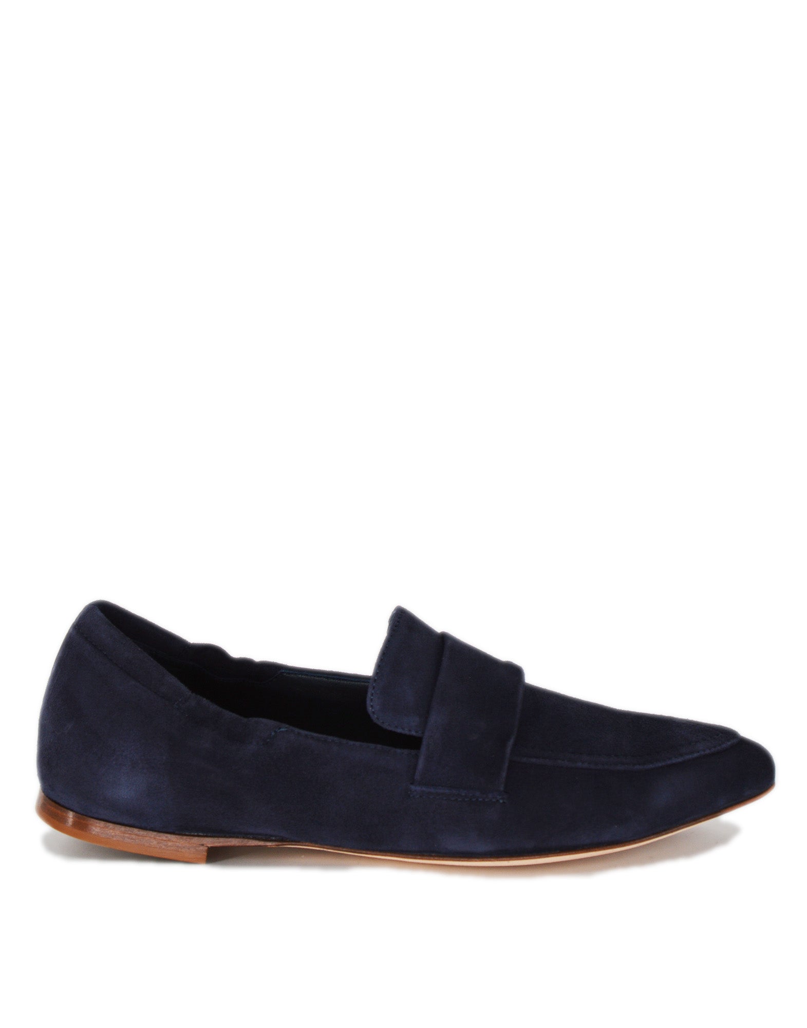 DOUUOD Mocassini a Punta in Camoscio Blu
