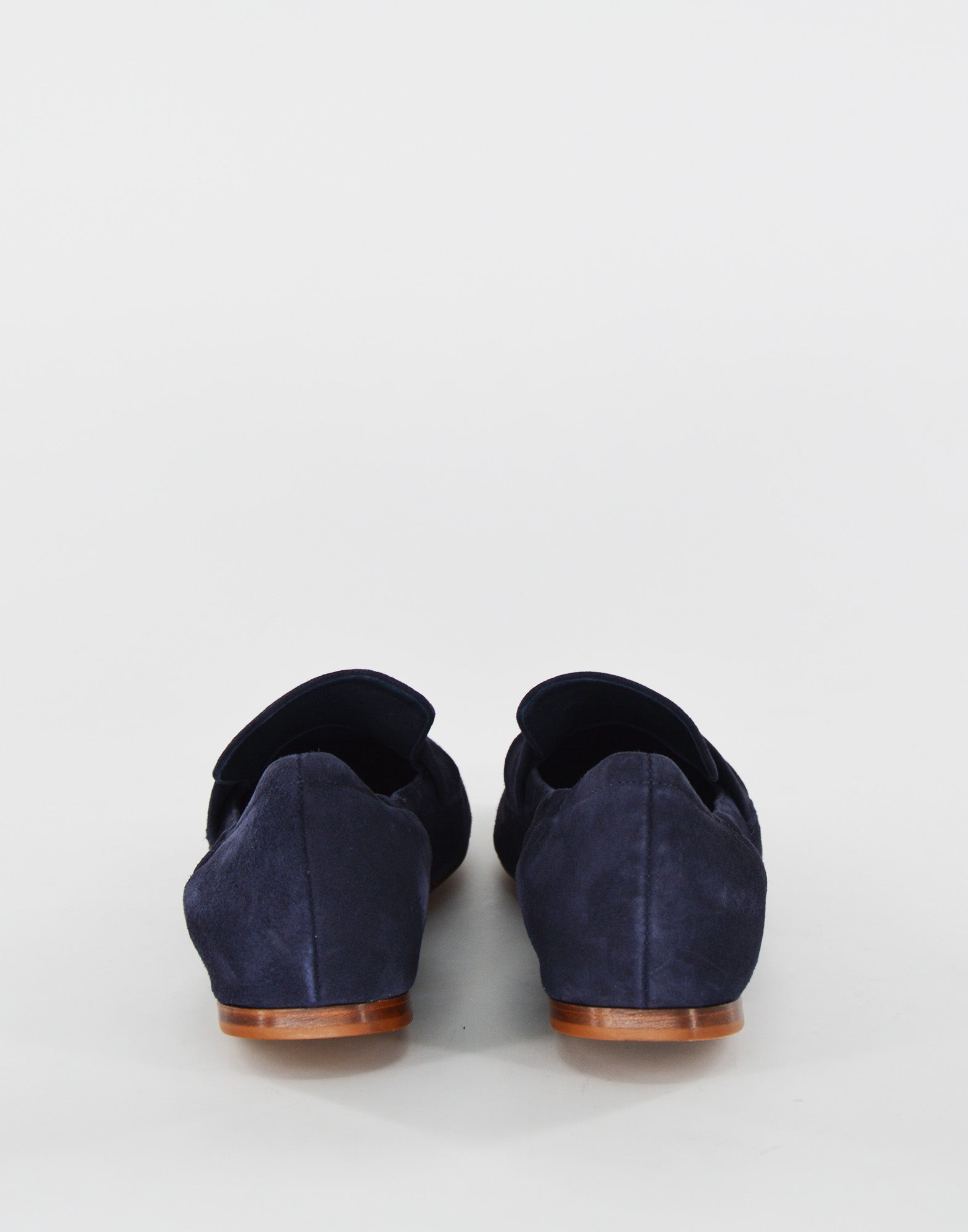 DOUUOD Mocassini a Punta in Camoscio Blu