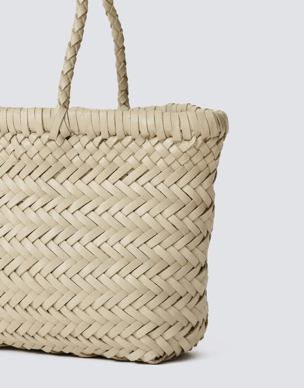 DOUUOD Borsa Amelia in Pelle Intrecciata Beige