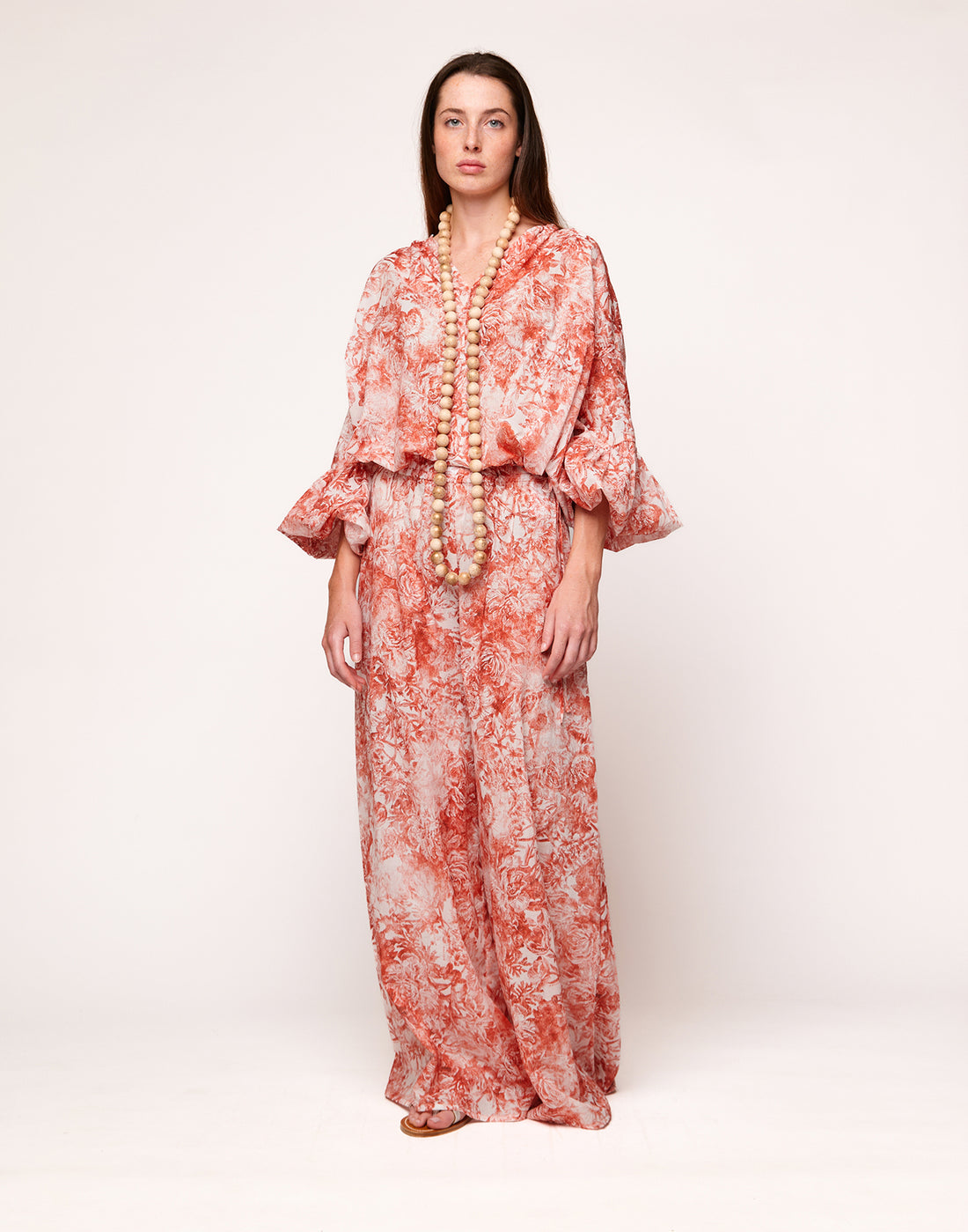DOUUOD
Blusa con Manica a Balloon in Mussola Floreale Cotto