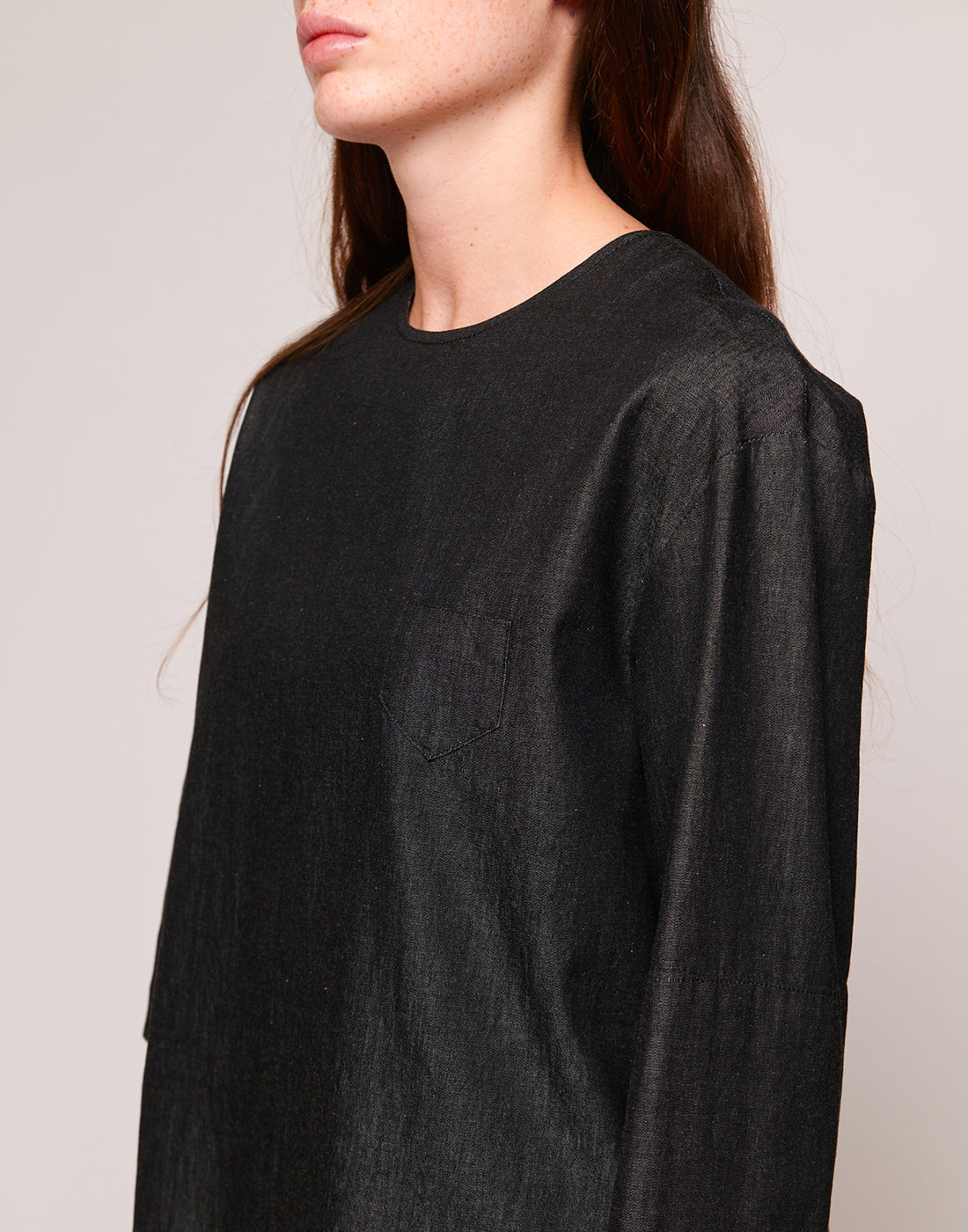 DOUUOD Casacca Girocollo in Taylored Black Denim