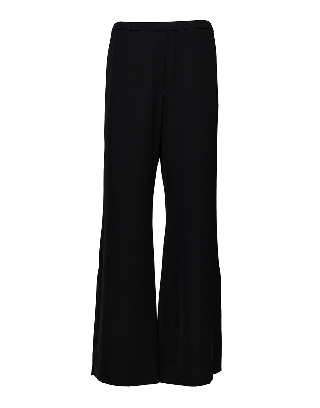 DOUUOD Pantaloni con Spacchi in Cady Fluido Nero