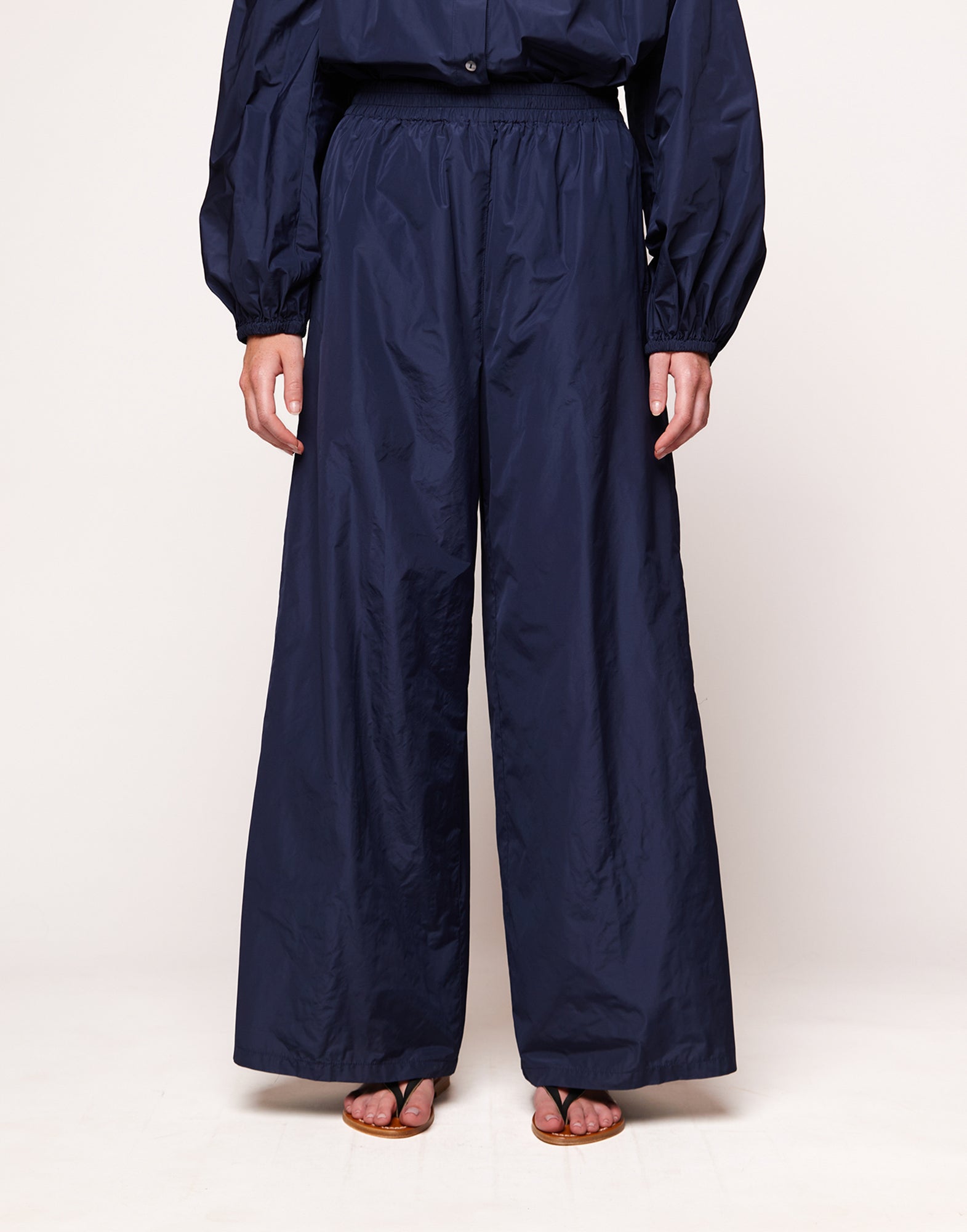 DOUUOD Pantaloni Ampi con Elastico in Taffetas Microfibra
Zaffiro