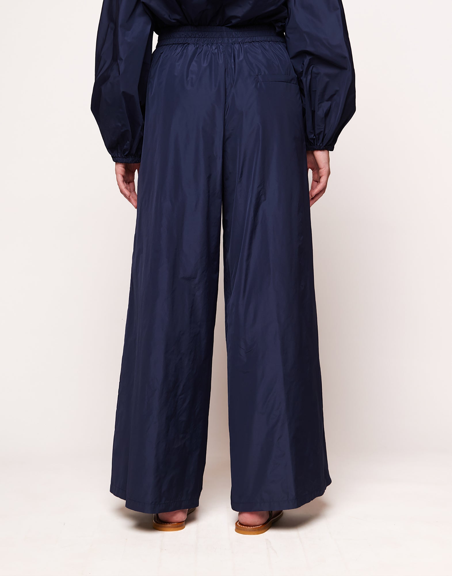DOUUOD Pantaloni Ampi con Elastico in Taffetas Microfibra
Zaffiro