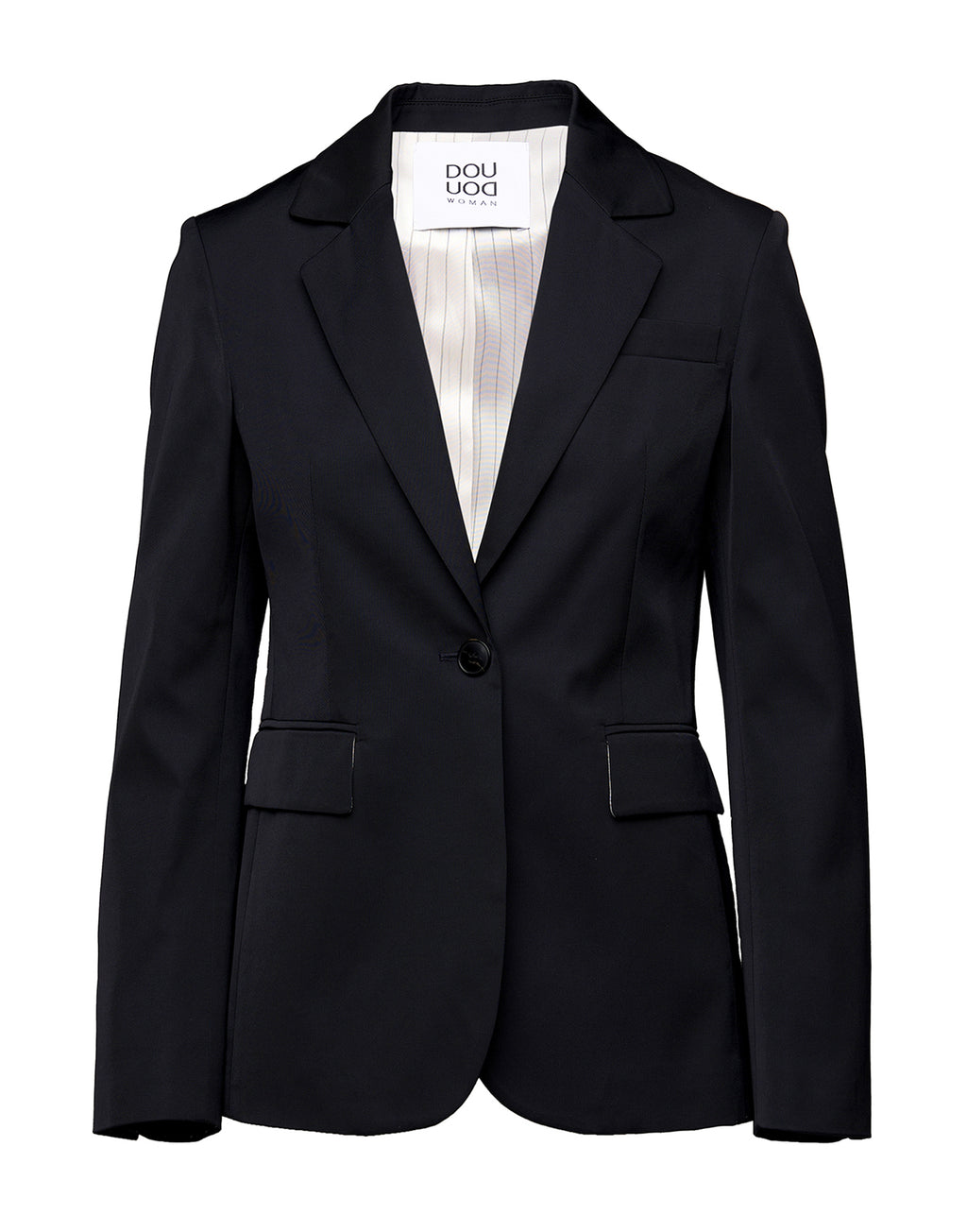 DOUUOD Giacca Monopetto in Tecnno Gabardine Navy Blue