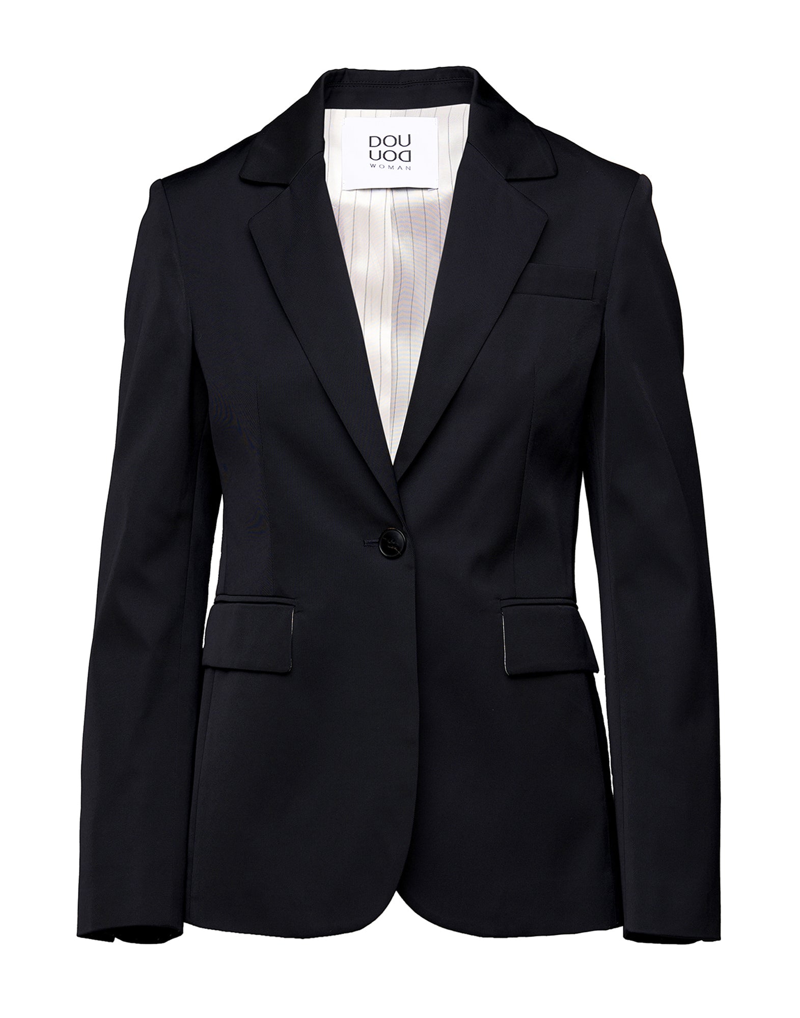 DOUUOD Giacca Monopetto in Tecnno Gabardine Navy Blue