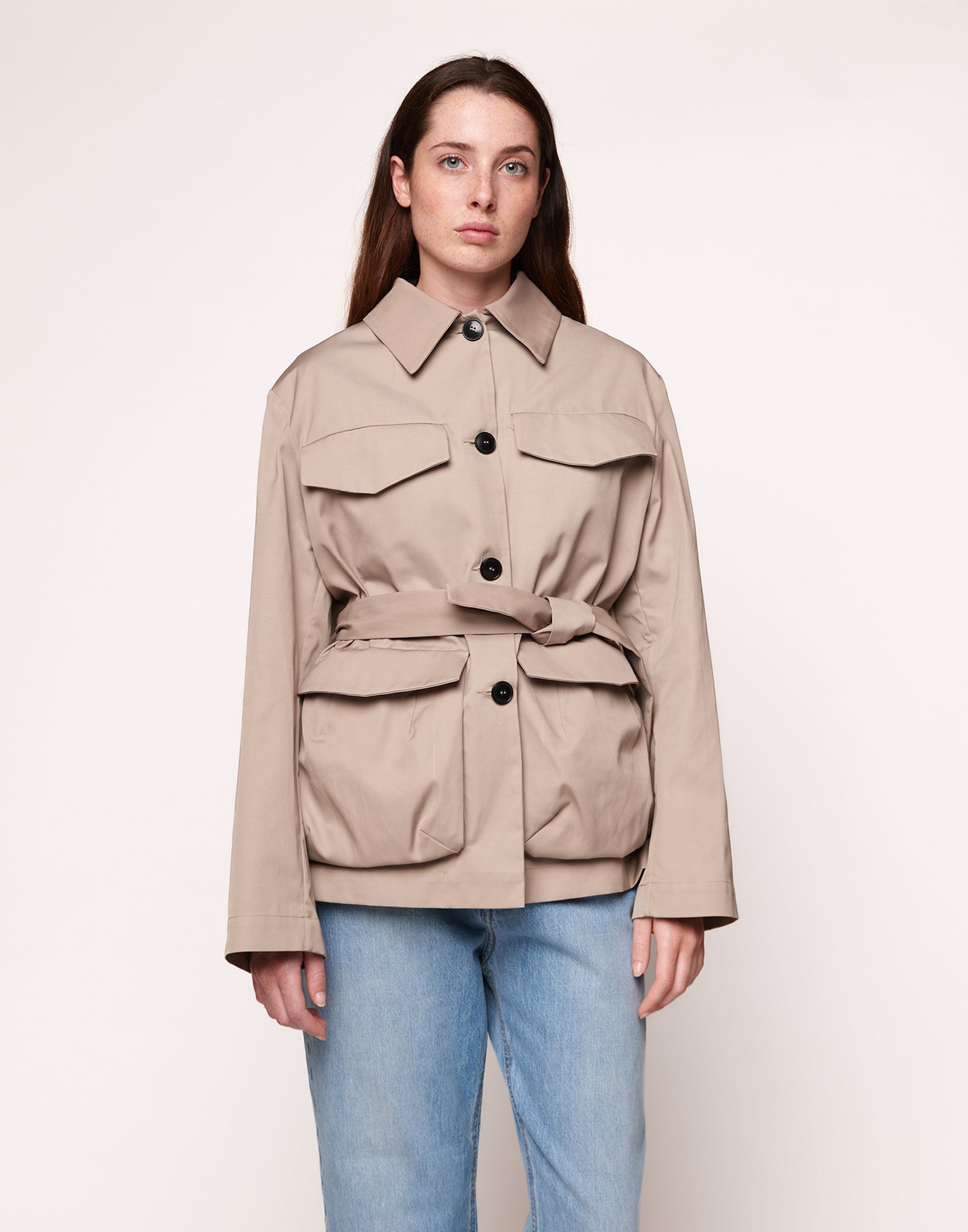 DOUUOD Field Jacket Salvia in Tecno Gabardine Safari