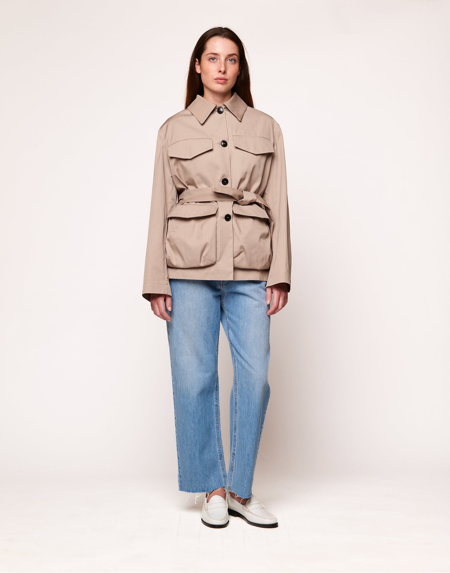 DOUUOD Field Jacket Salvia in Tecno Gabardine Safari
