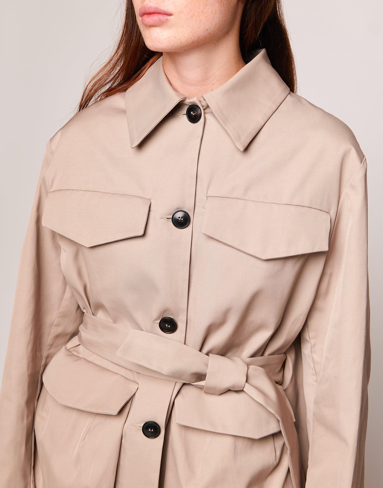 DOUUOD Field Jacket Salvia in Tecno Gabardine Safari