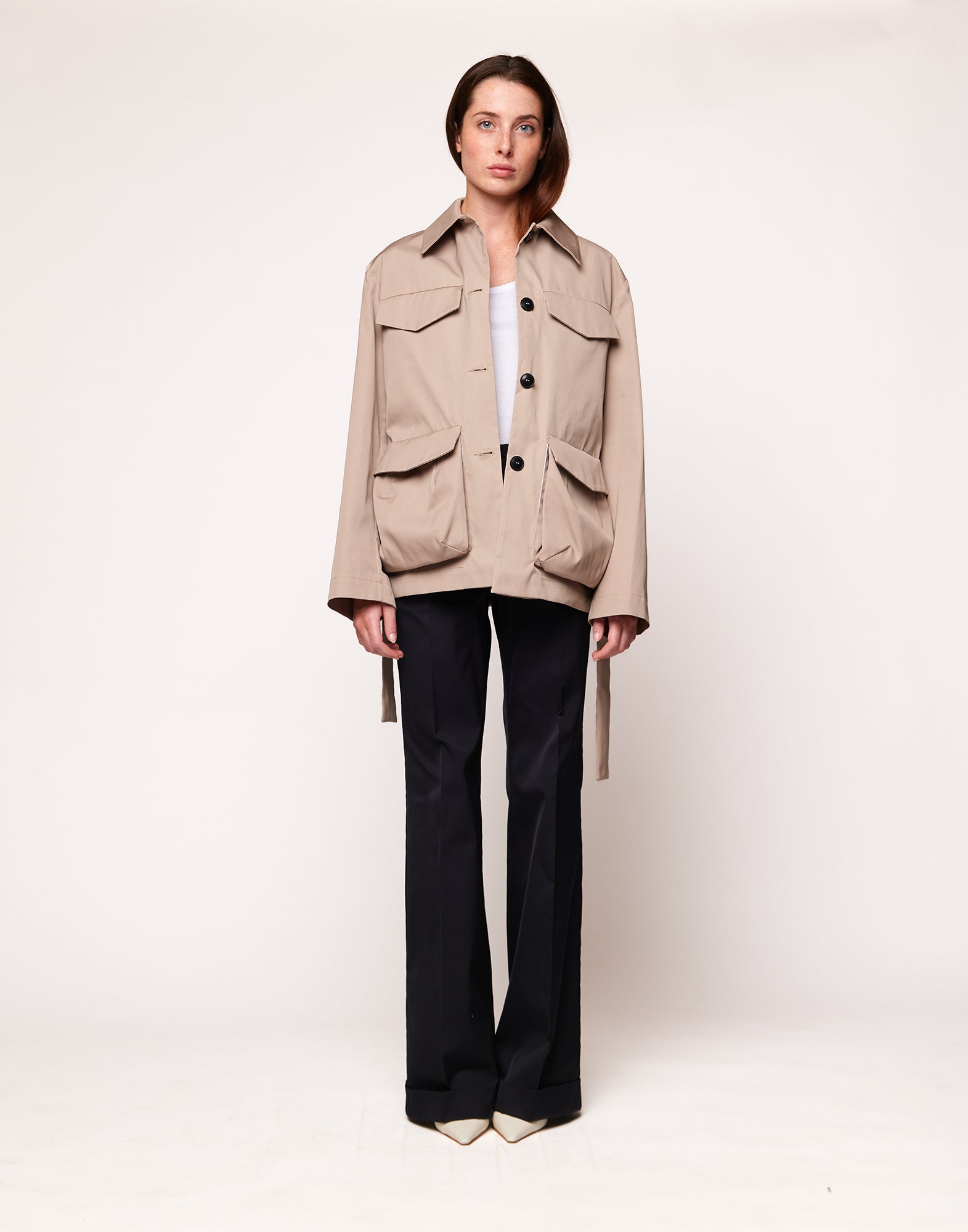 DOUUOD Field Jacket Salvia in Tecno Gabardine Safari