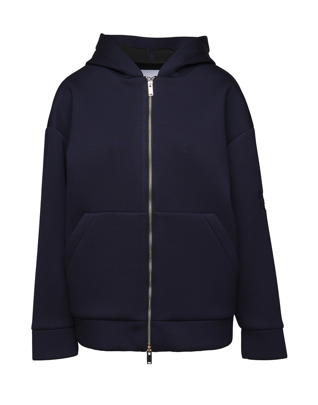 DOUUOD Giacca a Felpa con Zip e Cappuccio in Neoprene Navy Blu